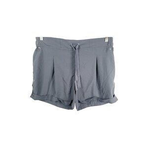 MPG Women's Gray Drawstring Pleated Casual Training Athletic Shorts Size L